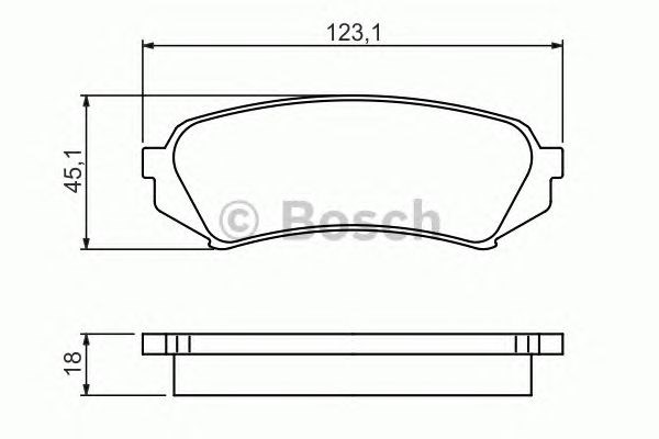 Колодки тормозные дисковые комплект 0986424641 BOSCH