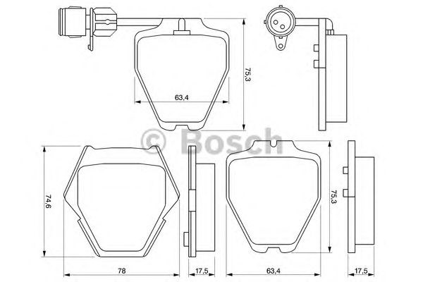 0986424689 BOSCH Передние тормозные колодки купить в Ирпень