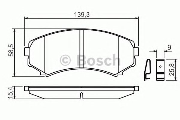 0986424709 BOSCH Колодки тормозные передние дисковые купить в Киев