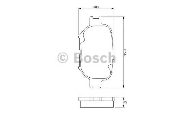 0986424808 BOSCH Колодки тормозные передние дисковые купить в Украина