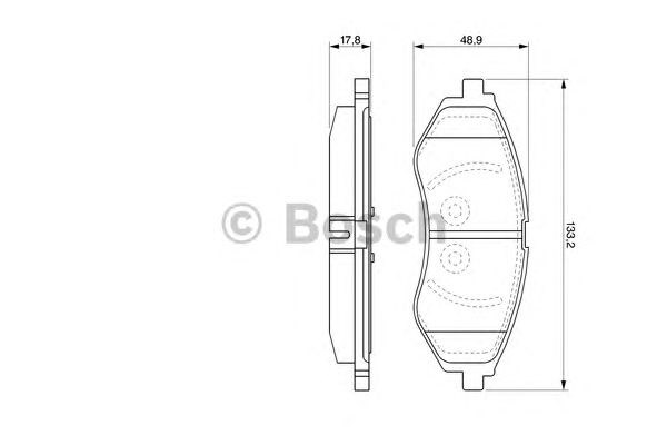 Колодки гальмівні передні, дискові 0986424818 Bosch