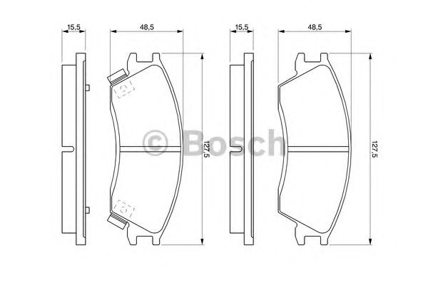 Колодки гальмівні передні, дискові 0986461127 Bosch