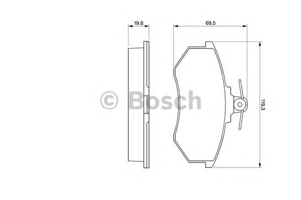 BOSCH 0986466700 Колодки тормозные передние дисковые в наличии Ирпень