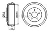 Барабан тормозной задний 0986477129 BOSCH