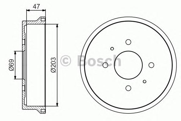 Задний барабан 0986477235 BOSCH