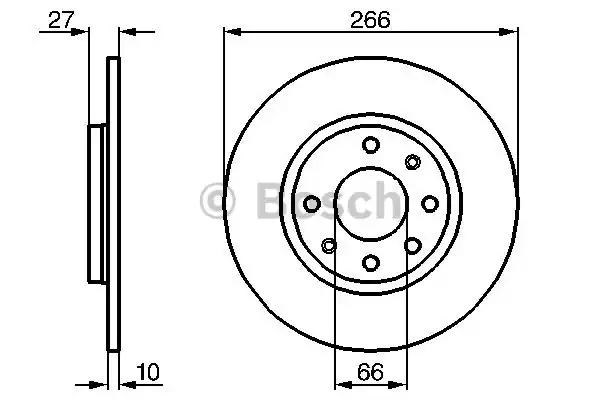 Ротор тормозной 0986478090 BOSCH