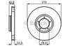 Тормоз дисковый передний 0986478166 BOSCH