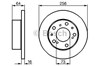 Диск тормозной передний 0986478200 BOSCH