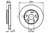 Диск тормозной передний 0986478428 BOSCH