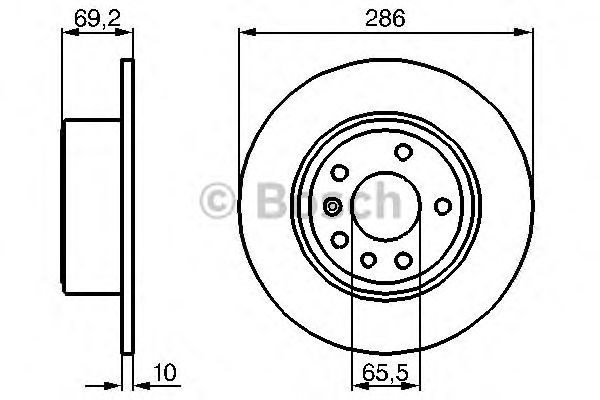 BOSCH 0986478436 Тормозные диски в наличии Полтава