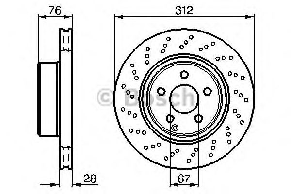 BOSCH 0986478471 Диск тормозной передний в наличии Запорожье