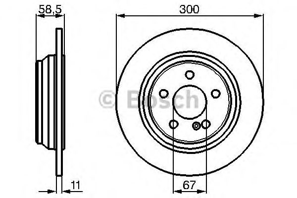 Диск тормозной задний 0986478472 BOSCH
