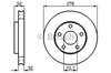 Тормоз дисковый передний 0986478486 BOSCH