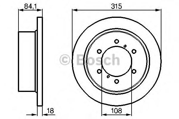 BOSCH 0986478713 Диск тормозной задний в наличии Киев
