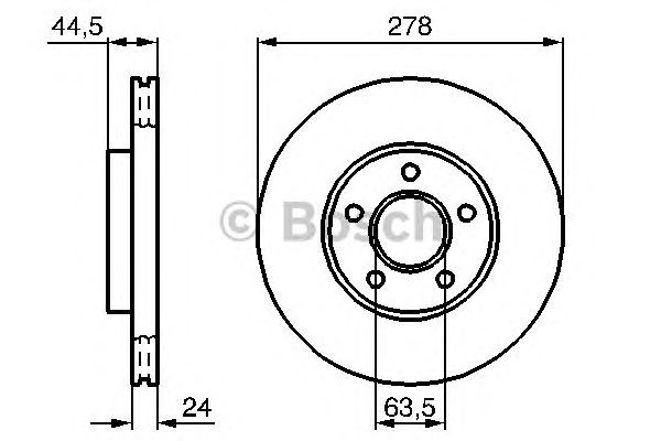 0986479069 BOSCH Диск тормозной передний купить в Полтава