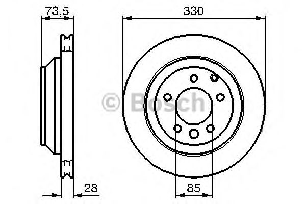 0986479095 BOSCH Диск тормозной задний купить в Черкассы