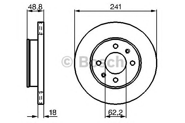 0986479286 BOSCH Передние тормозные диски купить в Украина