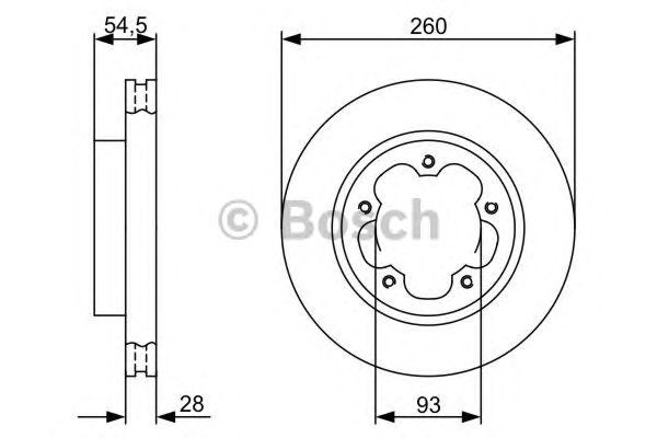 Тормоз дисковый передний 0986479392 BOSCH