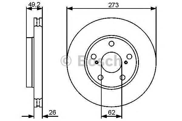Ротор тормозной 0986479425 BOSCH