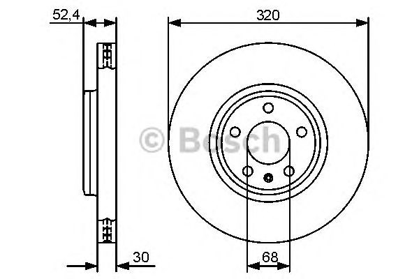 0986479468 BOSCH Передние тормозные диски купить в Полтава