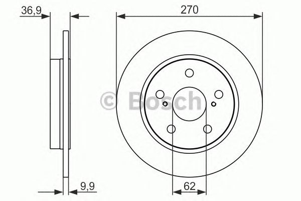 Задний дисковый тормоз 0986479519 BOSCH