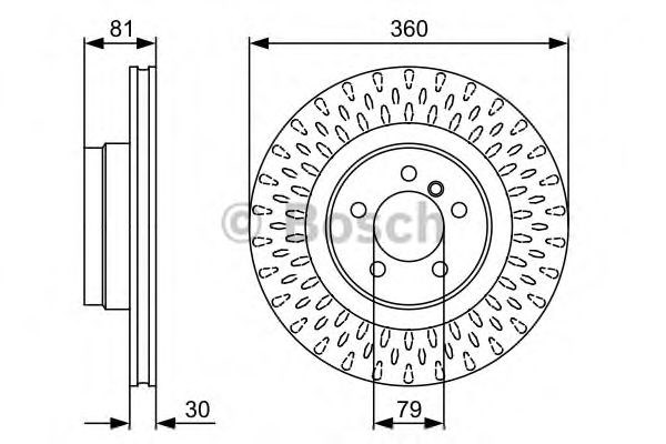 BOSCH 0986479557 Диск тормозной передний в наличии Полтава