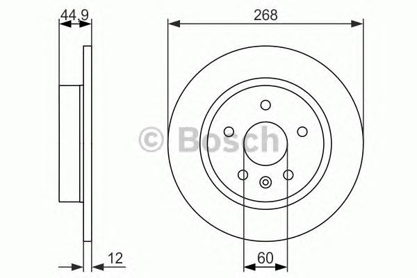 Диск гальмівний задній 0986479645 Bosch