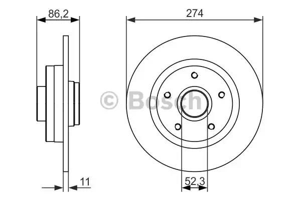 BOSCH 0986479682 Диск тормозной задний в наличии Украина
