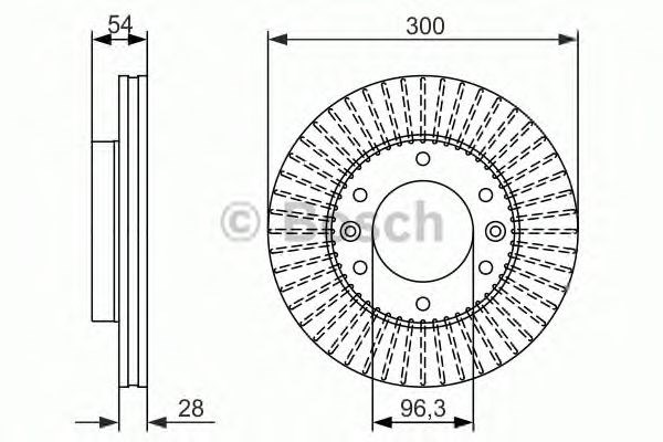 Гальмо дискове переднє 0986479693 Bosch