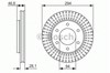 Диск тормозной передний 0986479704 BOSCH