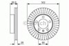 Диск тормозной передний 0986479716 BOSCH