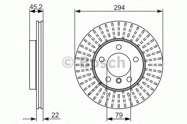 BOSCH 0986479725 Передние тормозные диски в наличии Украина