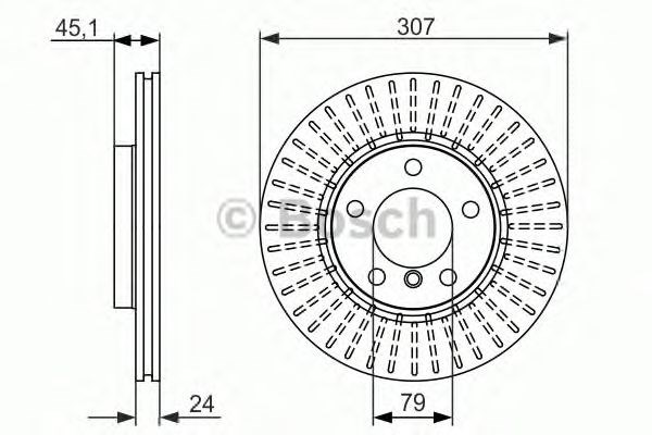 BOSCH 0986479726 Диск тормозной передний в наличии Каменское