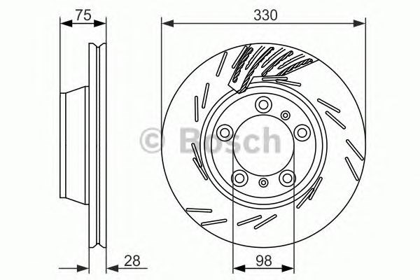 0986479733 BOSCH Диск тормозной задний купить в Полтава