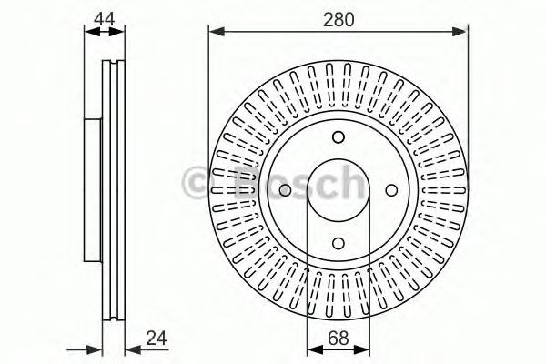 0986479737 BOSCH Диск тормозной передний купить в Тернополь