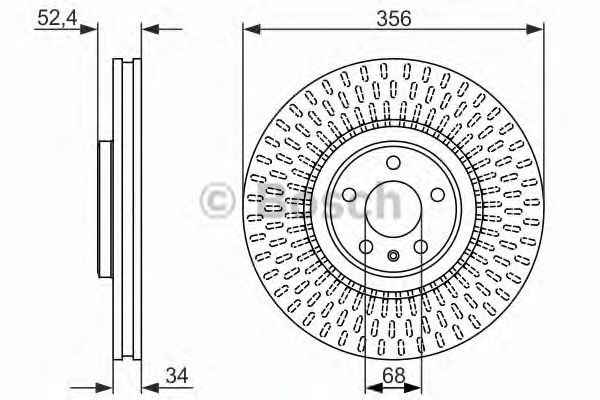BOSCH 0986479748 Диск тормозной передний в наличии Кривой Рог