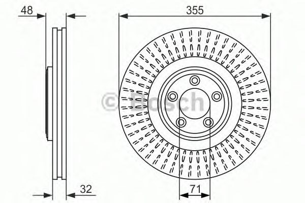 Диск тормозной передний 0986479754 BOSCH