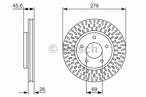 0986479783 BOSCH Диск тормозной передний купить в Ужгород