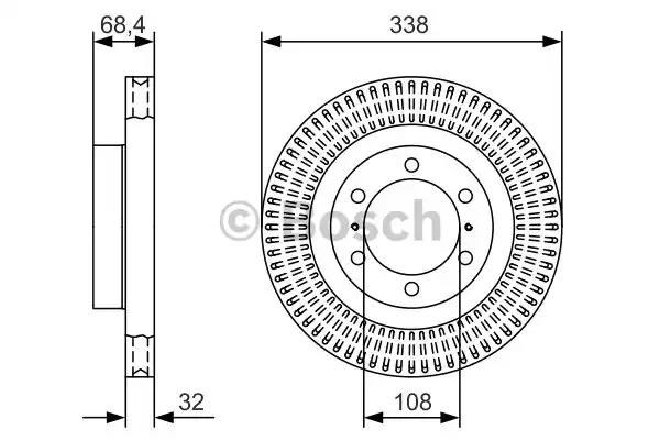 0986479A65 BOSCH Передние тормозные диски купить в Винница