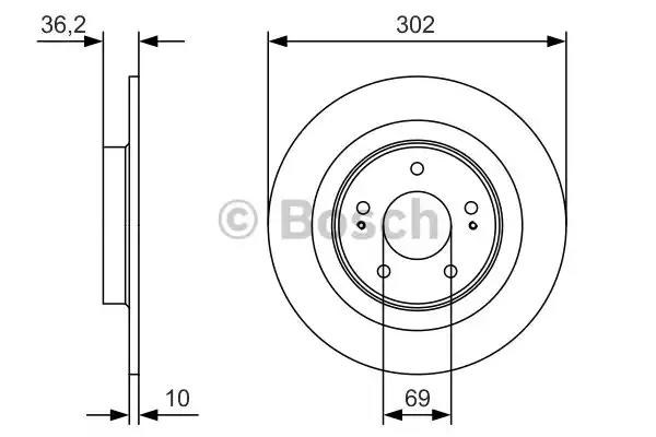 BOSCH 0986479B04 Диск тормозной задний в наличии Харьков