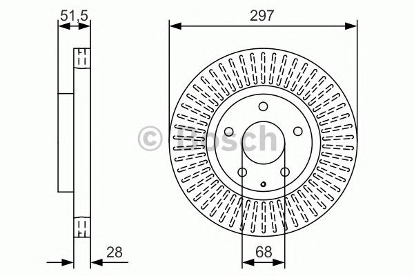 BOSCH 0986479B15 Передние тормозные диски в наличии Ровно