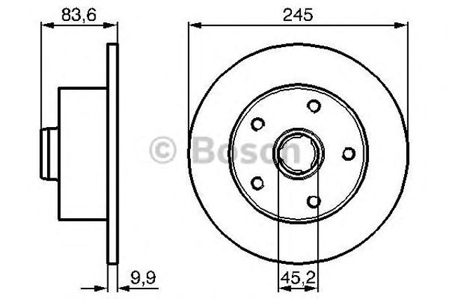 Тормозные диски 0986479B48 BOSCH
