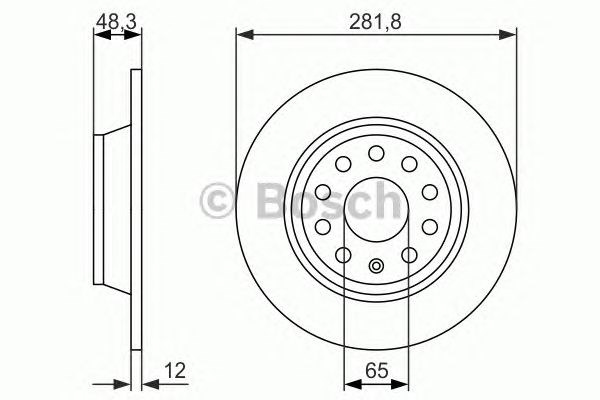 Диск гальмівний задній 0986479B93 Bosch