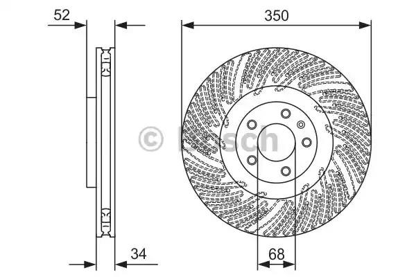 BOSCH 0986479D26 Диск тормозной передний в наличии Павлоград