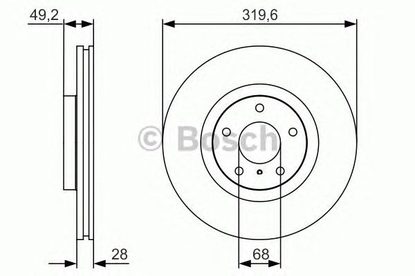 0986479R22 BOSCH Передние тормозные диски купить в Сумы