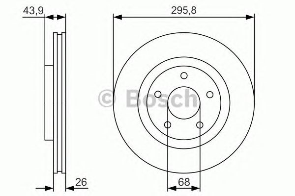 Тормоз дисковый передний 0986479R89 BOSCH