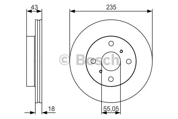 Тормоз дисковый передний 0986479S46 BOSCH
