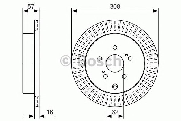 BOSCH 0986479T16 Тормозные диски в наличии Николаев
