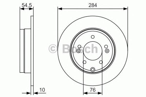 Задний дисковый тормоз 0986479T49 BOSCH