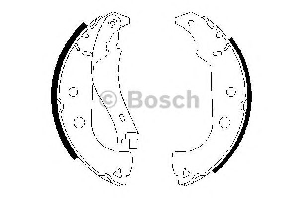 Гальма робочі задні ножні і гальмівні барабани 0986487629 Bosch